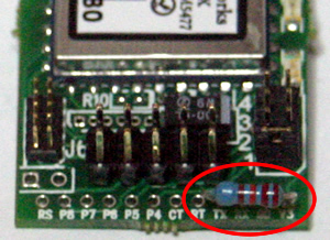 Resistor modification to enable the module to work with MS2
